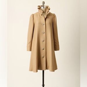 Ruffian X Anthropologie Swing Ruffle Collar Coat